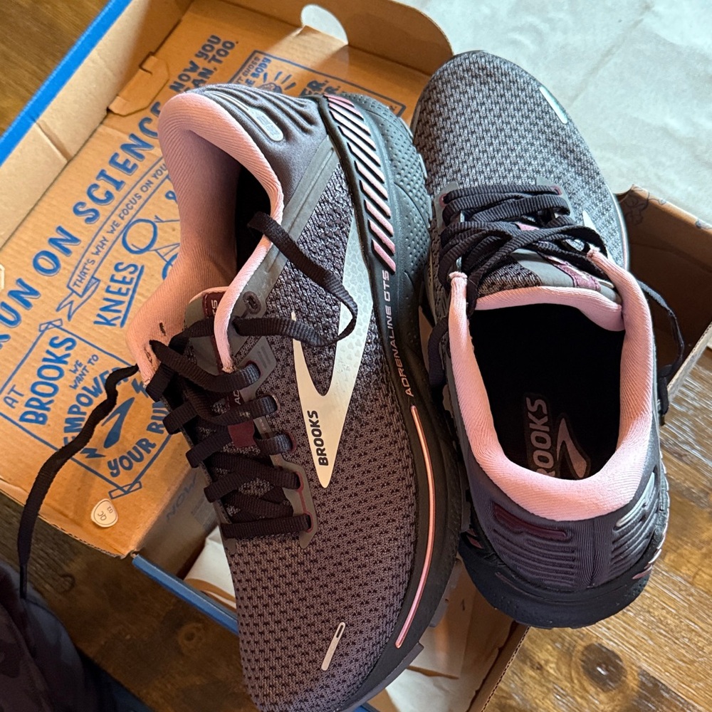 Brooks Gray and Pink Athletic Shoes